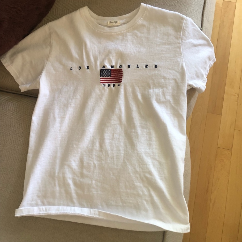 White Los Angelos shirt from BRANDY!
